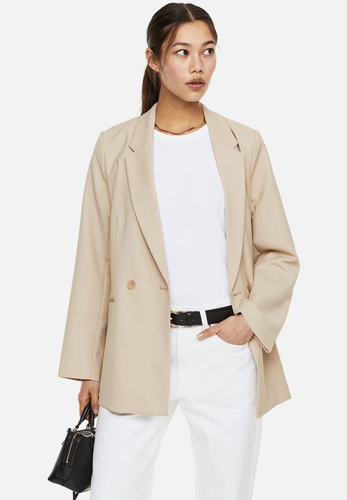H&M - Double-breasted blazer - beige