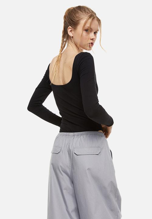 H&M - Parachute trousers - light grey 