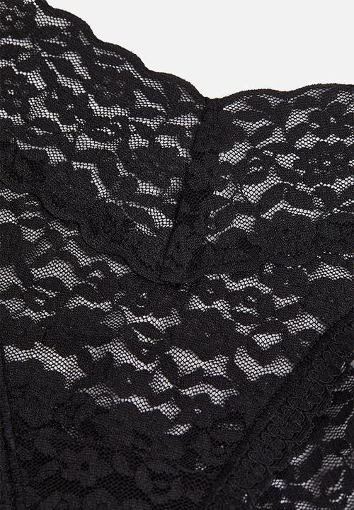 H&M - 3-pack lace thong briefs - black