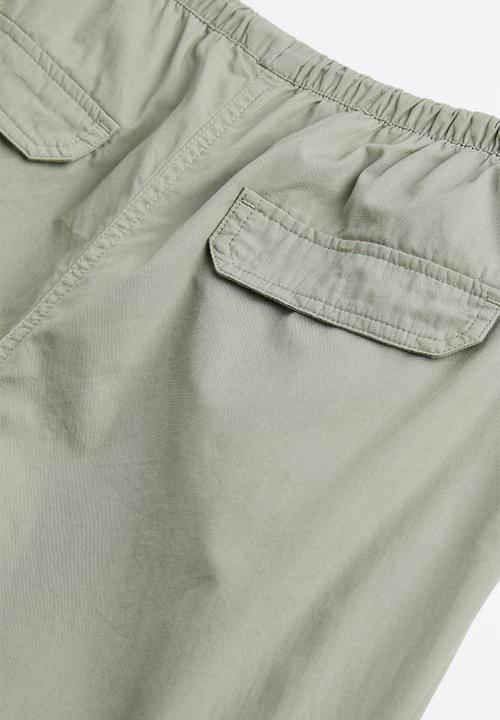 H&M - Parachute trousers - light khaki green 