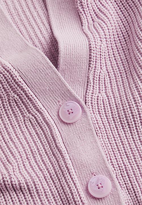 H&M - Rib-knit cardigan - light purple 