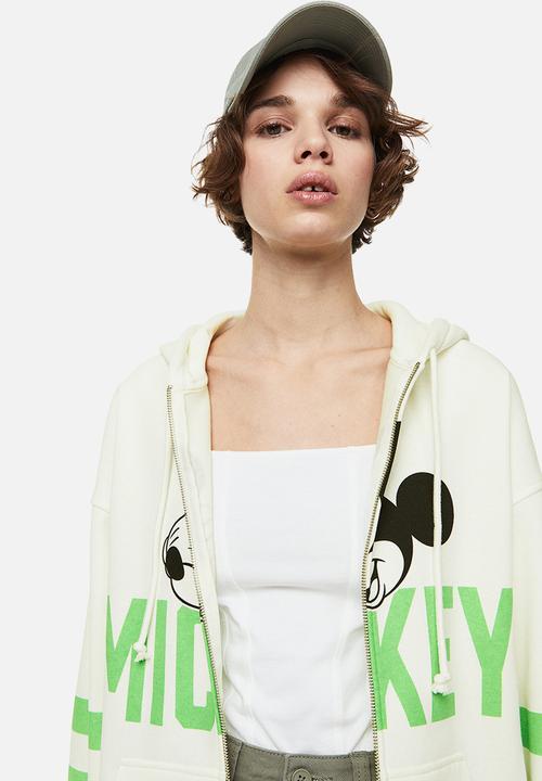 H&M - Printed zip-through hoodie - multi,white