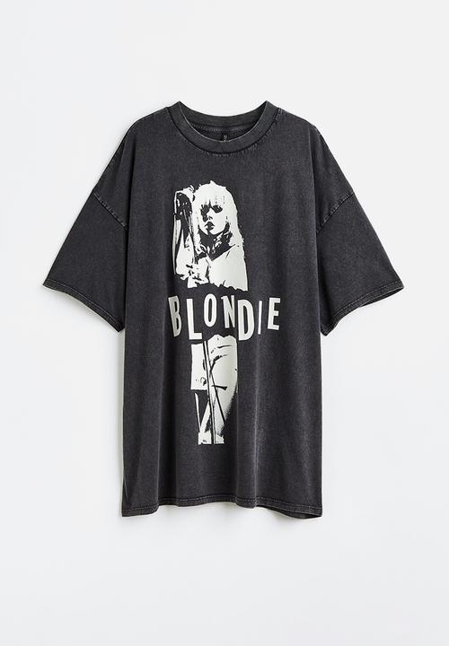 H&M - Oversized printed t-shirt - grey,multi