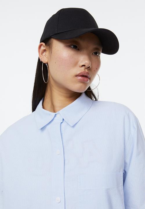 H&M - Oxford shirt - light blue/striped