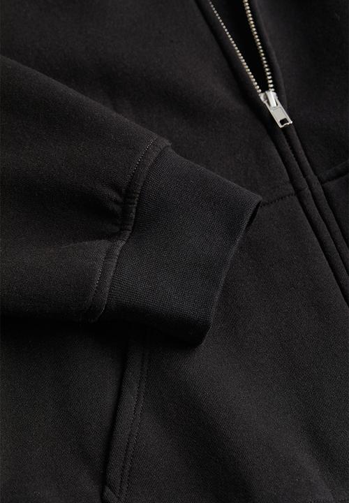 H&M - Oversized zip-through hoodie - black
