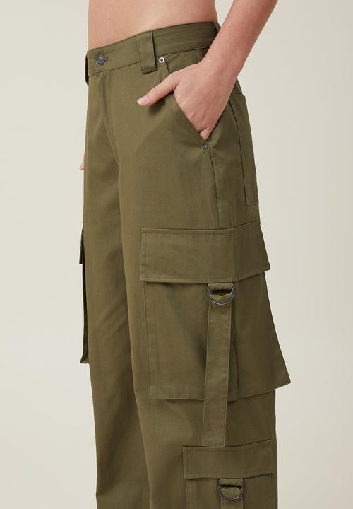 Cotton On - Kyros cargo pant - dark moss