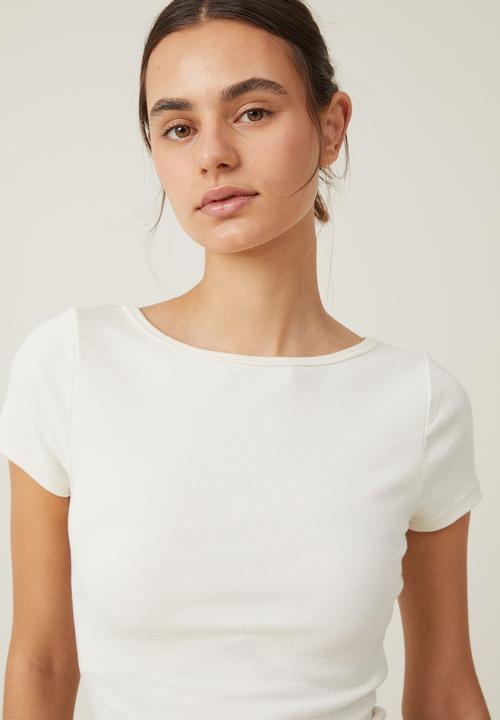 Cotton On - Madison short sleeve top - neutral white