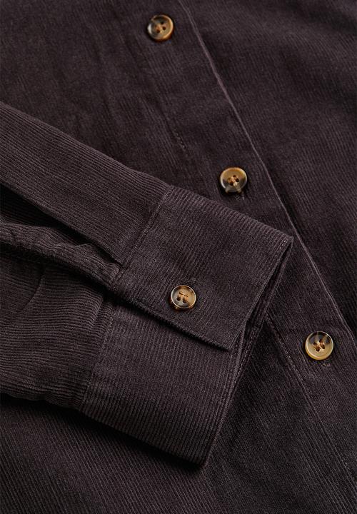 H&M - Oversized corduroy overshirt - black