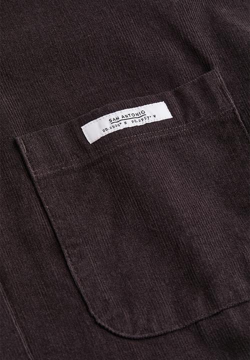 H&M - Oversized corduroy overshirt - black