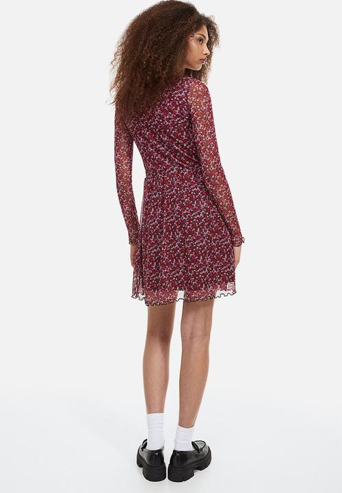 H&M - Mesh dress - multi,red