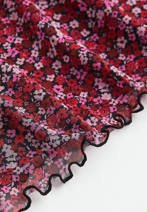 H&M - Mesh dress - multi,red