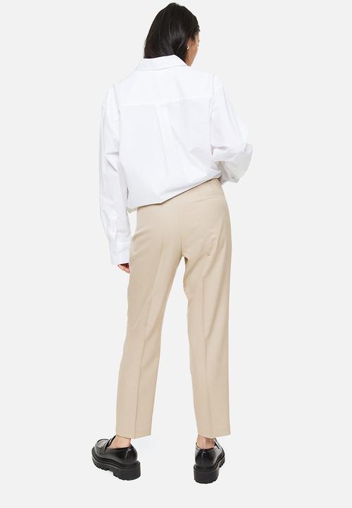 H&M - Mama ankle-length cigarette trousers - beige