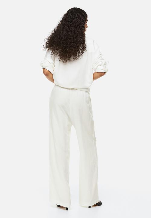 H&M - Drawstring trousers - white