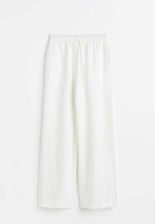 H&M - Drawstring trousers - white