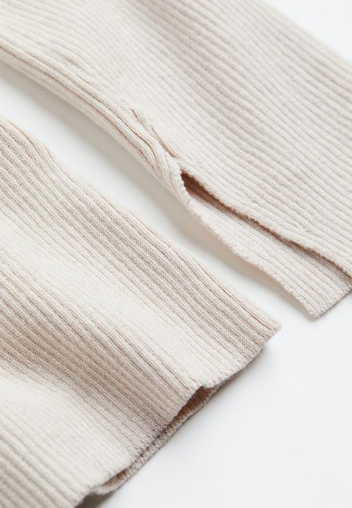 H&M - Square-necked top - light beige 
