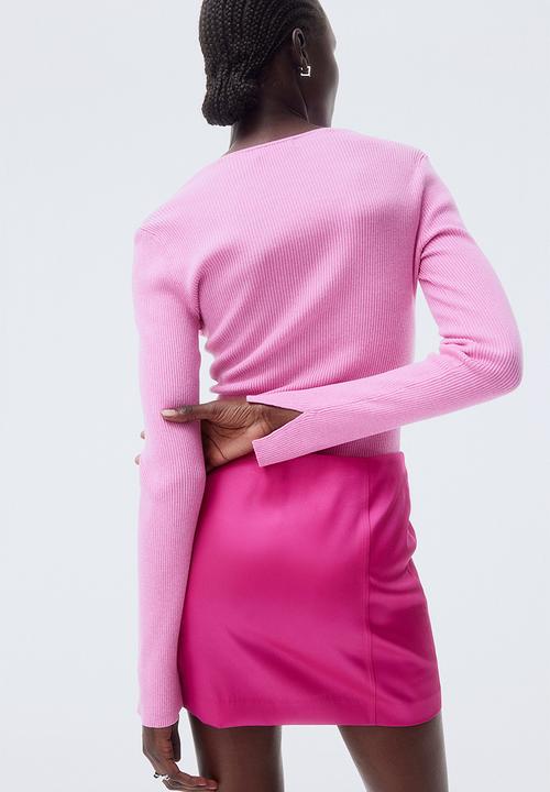 H&M - Square-necked top - pink