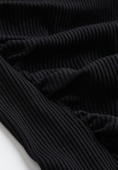 H&M - Gathered bodycon dress - black