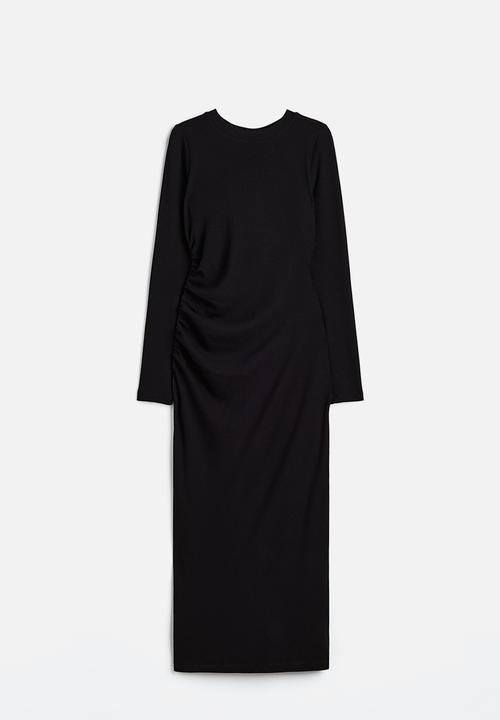 H&M - Gathered bodycon dress - black