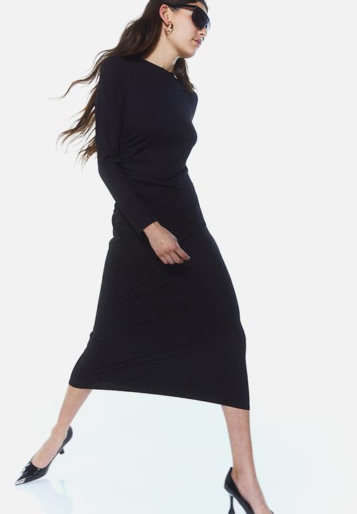 H&M - Gathered bodycon dress - black