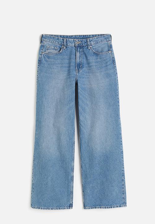 H&M - Curvy fit wide regular jeans - light denim blue 