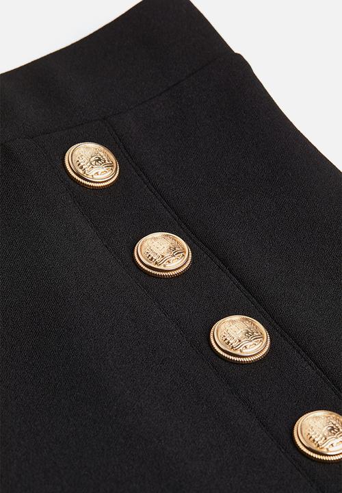 H&M - Button-front trousers - black