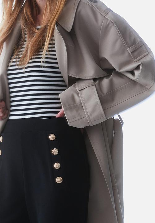 H&M - Button-front trousers - black