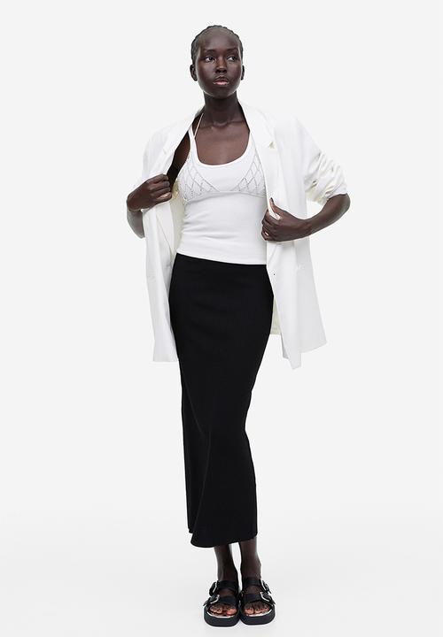 H&M - Rib-knit skirt - black