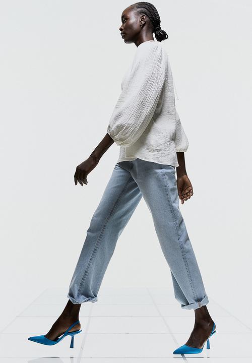 H&M - Crinkled blouse - white