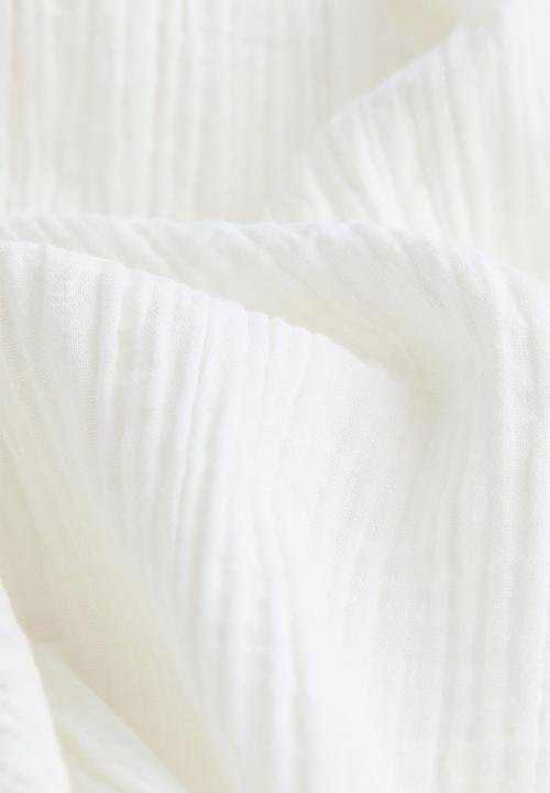 H&M - Crinkled blouse - white