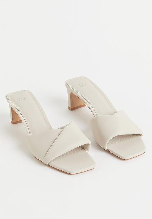 H&M - Block-heeled sandals - light greige