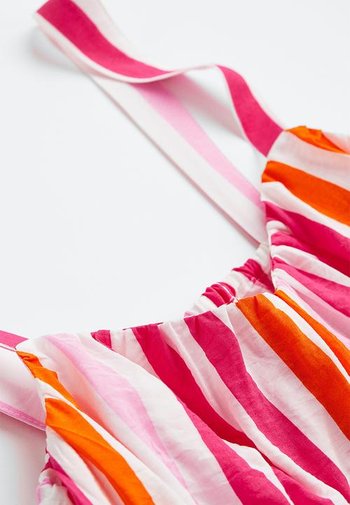 H&M - Playsuit - cerise / striped 