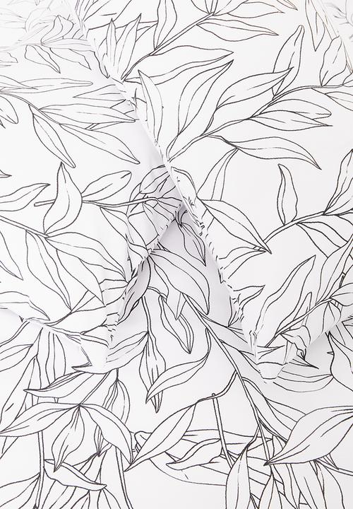 Sixth Floor - Harper cotton printed duvet cover set - black