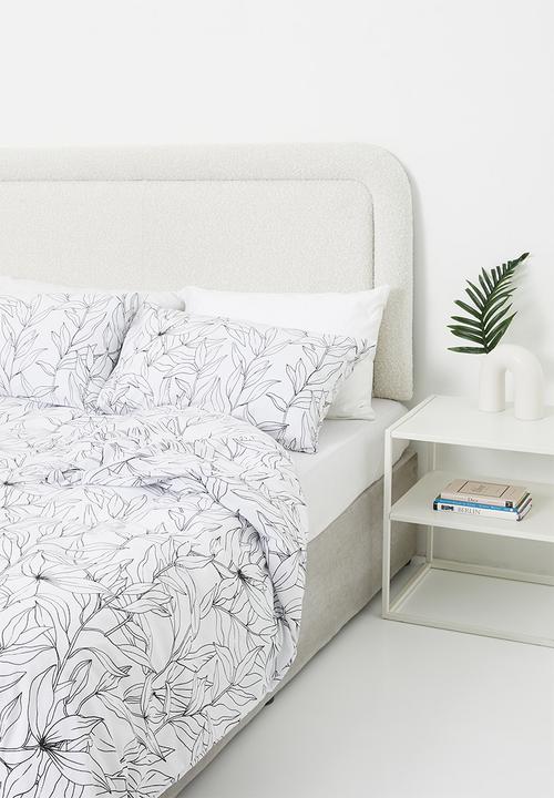 Sixth Floor - Harper cotton printed duvet cover set - black