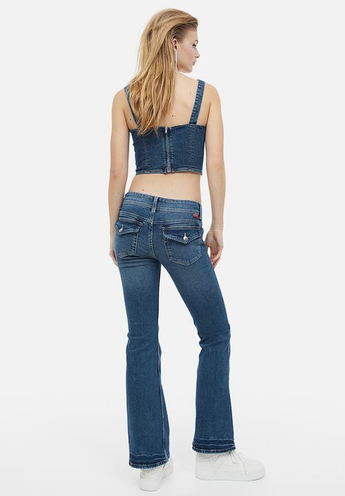 H&M - Flared low jeans - denim blue