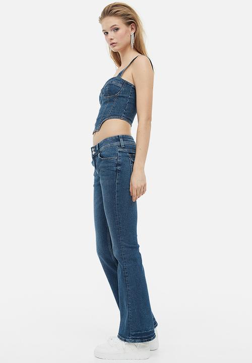 H&M - Flared low jeans - denim blue