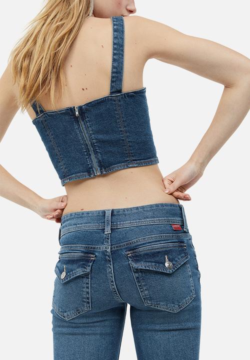 H&M - Flared low jeans - denim blue