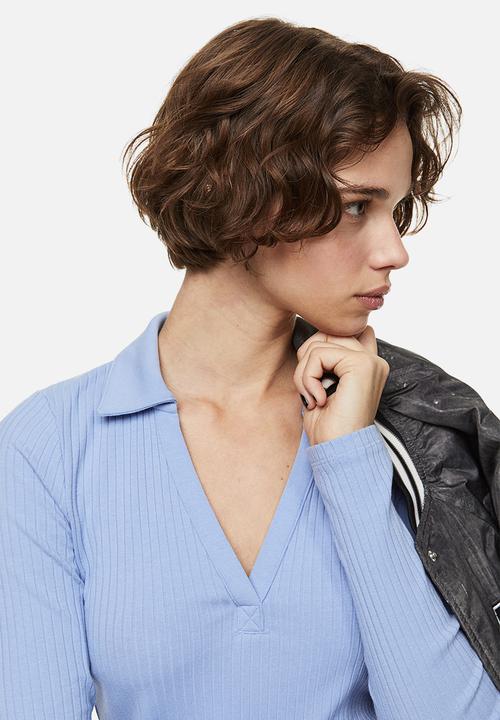 H&M - Collared bodycon dress - blue