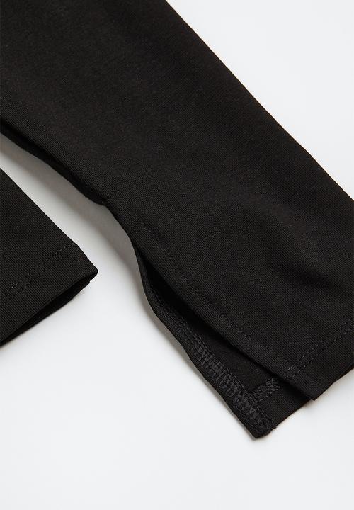 H&M - Long-sleeved cotton top - black