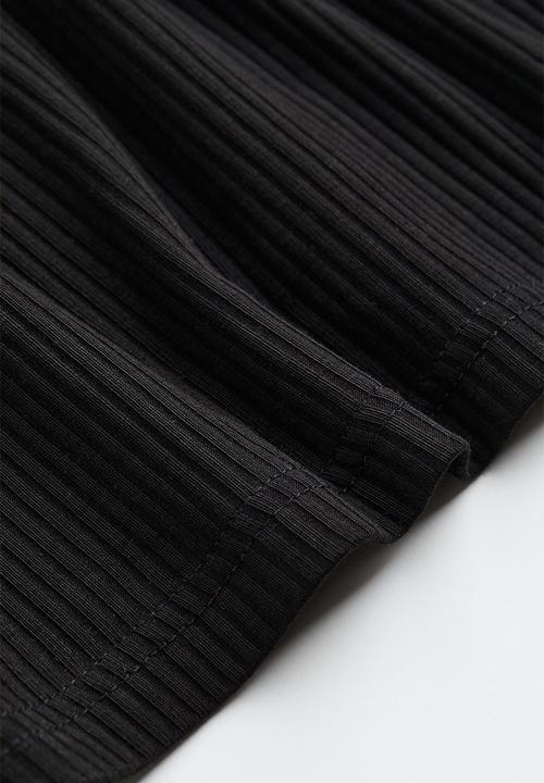 H&M - Mama ribbed bodycon dress - black