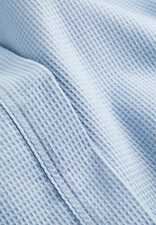 H&M - Waffled dressing gown - light blue