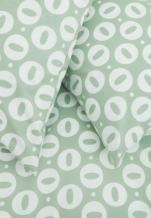 Sixth Floor - Amare cotton printed duvet cover set - green