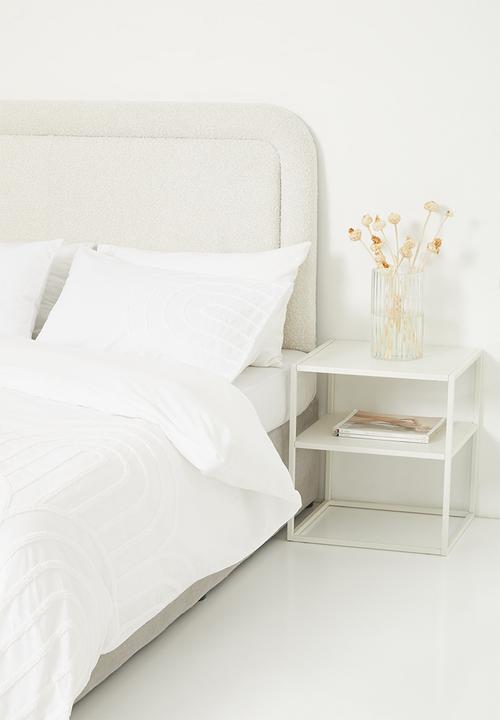 Sixth Floor - Arch cotton tufted duvet cover set - white