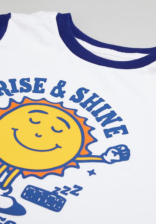 Superbalist - Boys summer pj set - white & royal blue