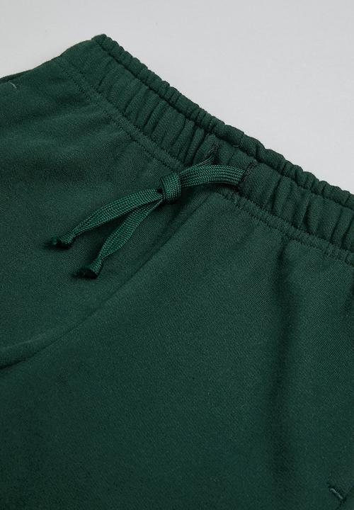 Pop Candy - Boys hoodie & sweatshort set - green & ecru