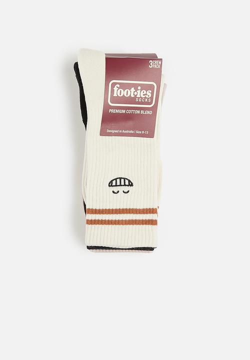 Foot-ies - Big weekend 3 pack sneaker sock - multi