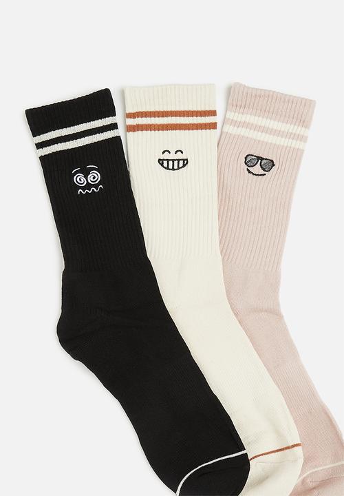 Foot-ies - Big weekend 3 pack sneaker sock - multi
