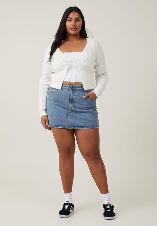 Cotton On - Butterfly tie front cardigan - white