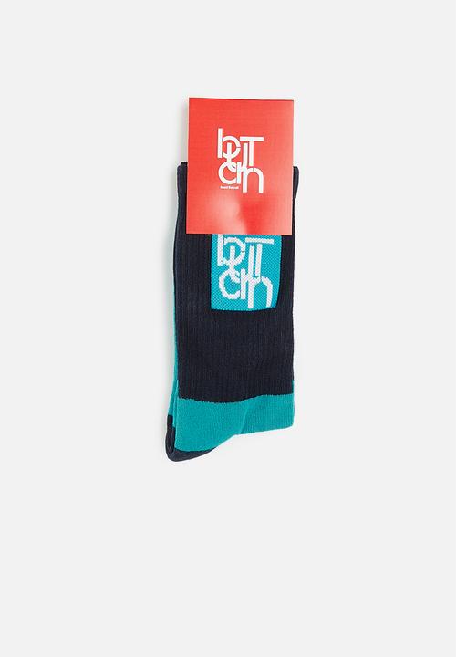 Butan - Classic connections - socks - navy & blue