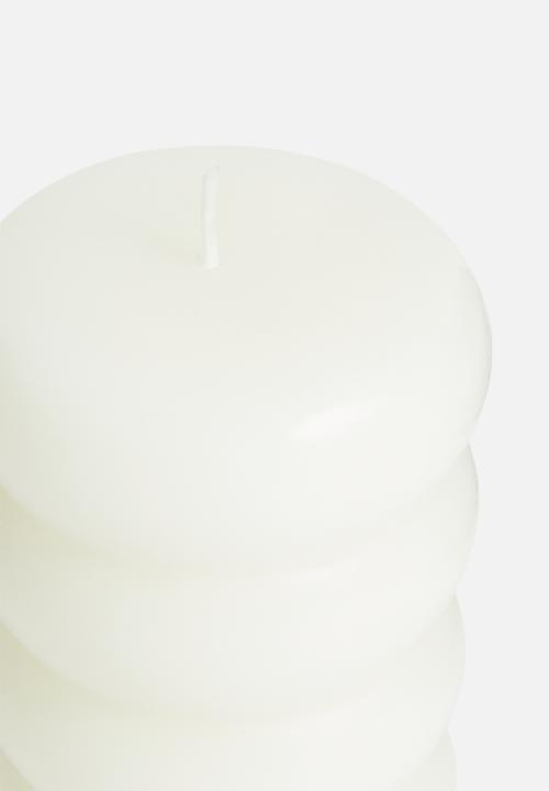 H&S - Beading candle - off white