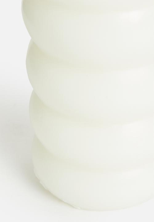 H&S - Beading candle - off white